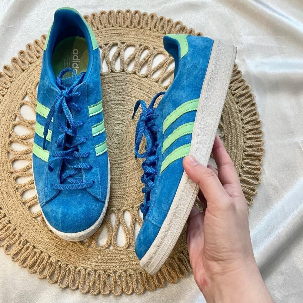 Adidas Campus 80s Blue Green Suede Sneakers Men's Size 9